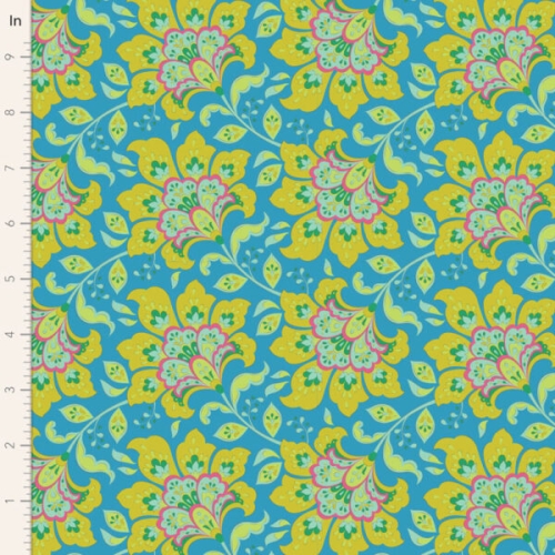 Tilda Patchwork Stoff Baumwolle - Bloomsville Flowermarket Sky